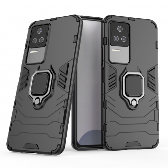 Чехол Armor Ring Holder для Poco F4 (черный)