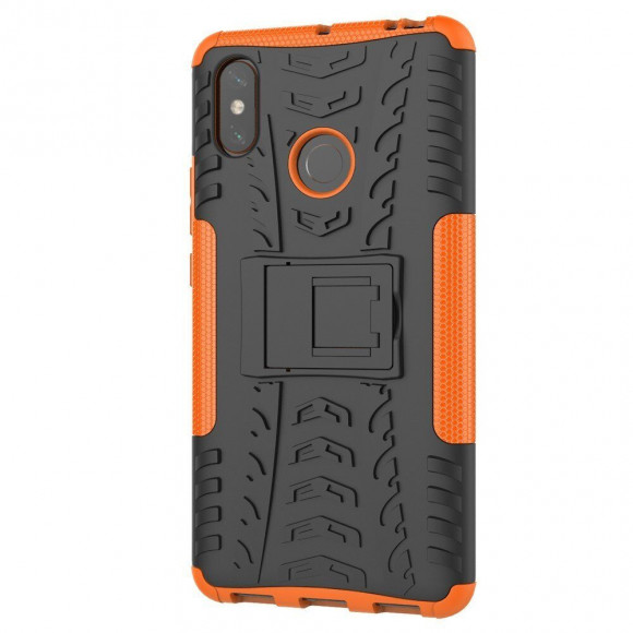 Чехол Hybrid Armor для Xiaomi Mi Max 3 (черный + оранжевый) Чехол Hybrid Armor для Xiaomi Mi Max 3 (черный + оранжевый)