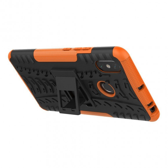Чехол Hybrid Armor для Xiaomi Mi Max 3 (черный + оранжевый) Чехол Hybrid Armor для Xiaomi Mi Max 3 (черный + оранжевый)