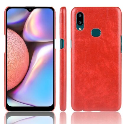 Кожаная накладка-чехол для Samsung Galaxy A10s (красный)