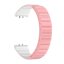 Ремешок для Samsung Galaxy Fit 3 Magnetic Silicone (розовый, белый)