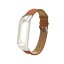 Кожаный ремешок для фитнес браслета Xiaomi Mi Band 3 (коричневый)
