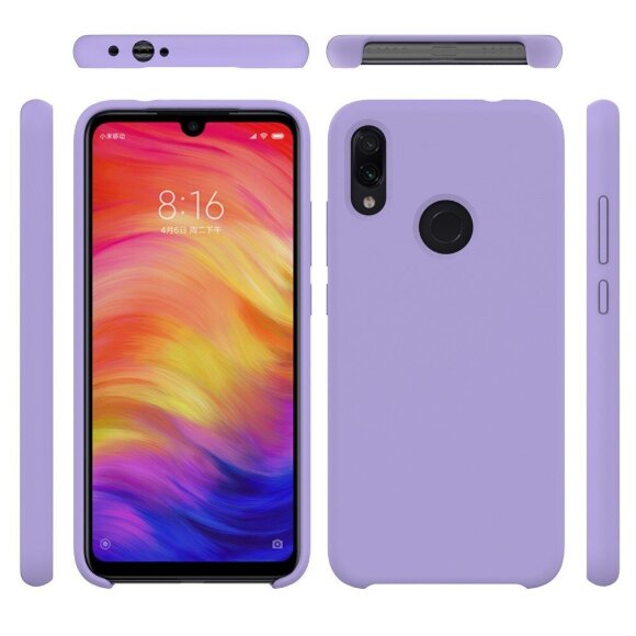 Силиконовый чехол Mobile Shell для Xiaomi Redmi Note 7 / Redmi Note 7 Pro (фиолетовый)