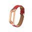 Кожаный ремешок для фитнес браслета Xiaomi Mi Band 3 (красный)