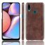 Кожаная накладка-чехол для Samsung Galaxy A10s (коричневый)