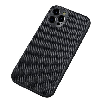Чехол с текстурой нейлона для iPhone 13 Pro (черный)