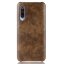 Кожаная накладка-чехол Litchi Texture для Xiaomi Mi 9 (коричневый)