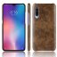 Кожаная накладка-чехол Litchi Texture для Xiaomi Mi 9 (коричневый)