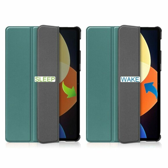 Планшетный чехол для Xiaomi Pad 5 Pro 12.4 дюйма (темно-зеленый) Планшетный чехол для Xiaomi Pad 5 Pro 12.4 дюйма (темно-зеленый)