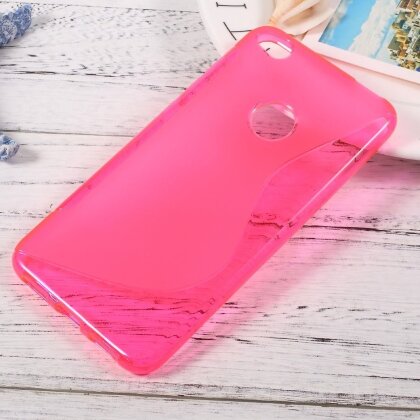 Нескользящая накладка чехол для Huawei Honor 8 lite (малиновый)