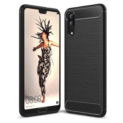 Чехол-накладка Carbon Fibre для Huawei P20 (черный)