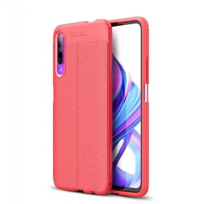 Чехол-накладка Litchi Grain для Honor 9X Pro (красный)