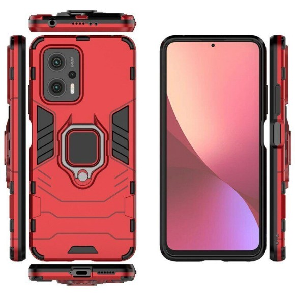Чехол Armor Ring Holder для Poco X4 GT (красный)