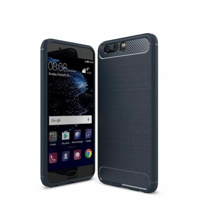Накладка Carbon Fibre Huawei P10 (темно-синий)