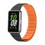 Ремешок для Samsung Galaxy Fit 3 Magnetic Silicone (черный, оранжевый)