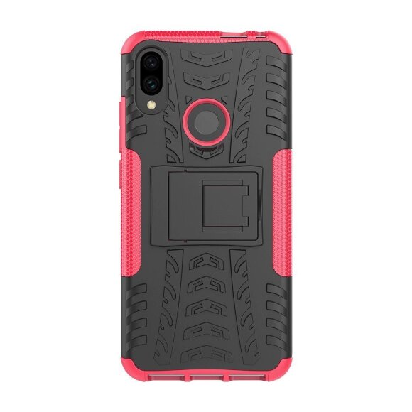 Чехол Hybrid Armor для Xiaomi Redmi Note 7 / Redmi Note 7 Pro (черный + розовый)