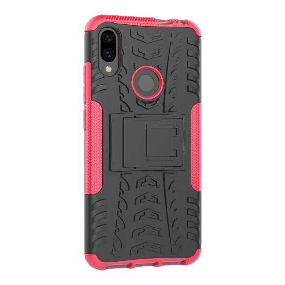 Чехол Hybrid Armor для Xiaomi Redmi Note 7 / Redmi Note 7 Pro (черный + розовый)