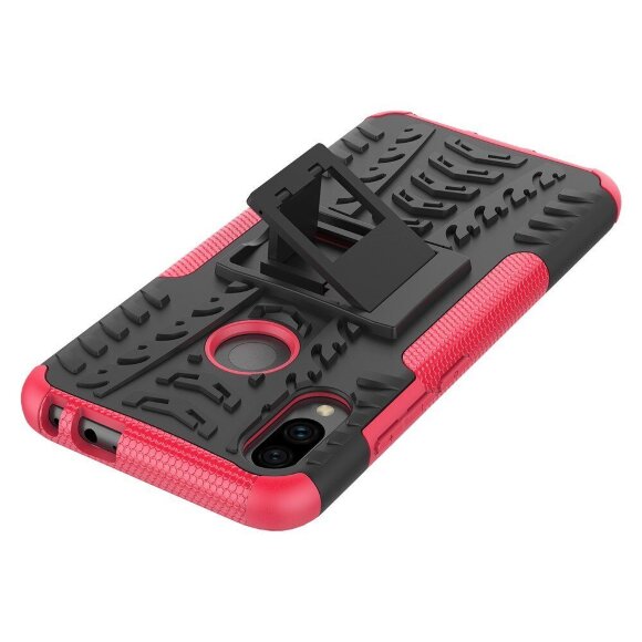 Чехол Hybrid Armor для Xiaomi Redmi Note 7 / Redmi Note 7 Pro (черный + розовый)