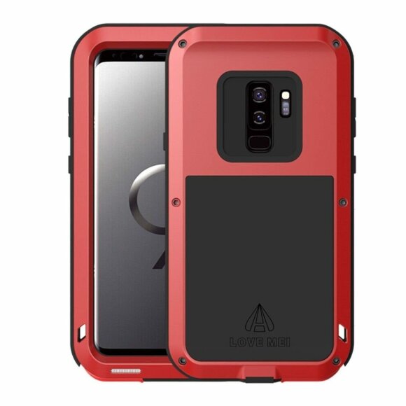 Гибридный чехол LOVE MEI для Samsung Galaxy S9+ G965 (красный)