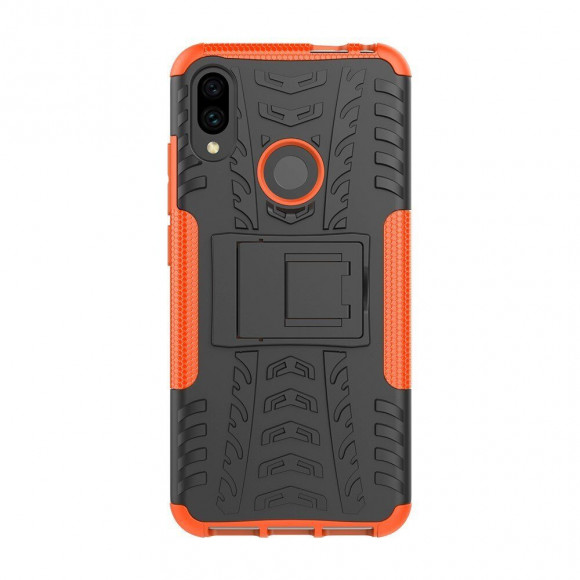 Чехол Hybrid Armor для Xiaomi Redmi Note 7 / Redmi Note 7 Pro (черный + оранжевый)