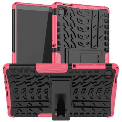 Чехол Hybrid Armor для Samsung Galaxy Tab A7 Lite SM-T220 / SM-T225 (черный + розовый)