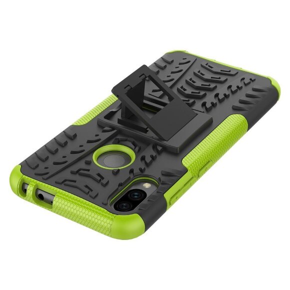 Чехол Hybrid Armor для Xiaomi Redmi Note 7 / Redmi Note 7 Pro (черный + зеленый)