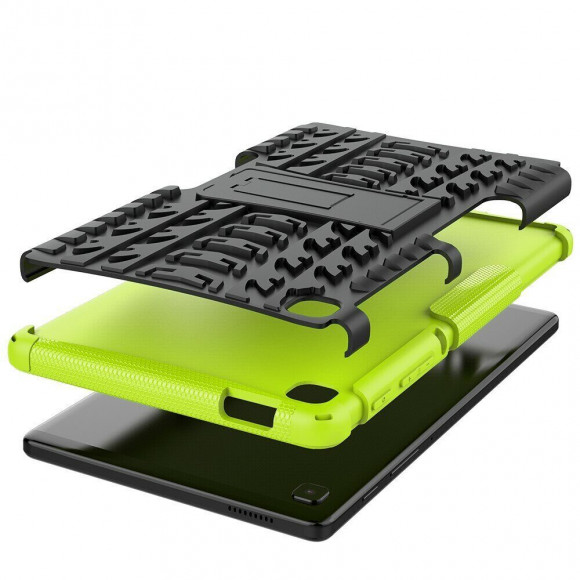 Чехол Hybrid Armor для Samsung Galaxy Tab A7 Lite SM-T220 / SM-T225 (черный + зеленый)
