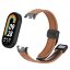 Кожаный ремешок с магнитной застежкой для Xiaomi Mi Smart Band 8, Xiaomi Mi Band 8 (коричневый)
