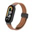 Кожаный ремешок с магнитной застежкой для Xiaomi Mi Smart Band 8, Xiaomi Mi Band 8 (коричневый)