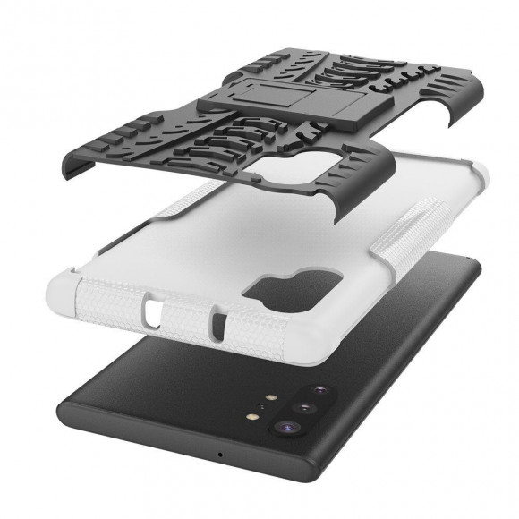 Чехол Hybrid Armor для Samsung Galaxy Note 10+ (Plus) (черный + белый) Чехол Hybrid Armor для Samsung Galaxy Note 10+ (Plus) (черный + белый)