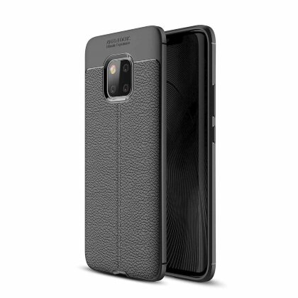 Чехол-накладка Litchi Grain для Huawei Mate 20 Pro (черный)
