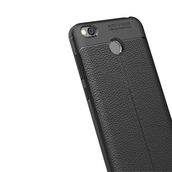 Чехол-накладка Litchi Grain для Xiaomi Redmi 4X (черный)