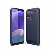 Чехол-накладка Carbon Fibre для Samsung Galaxy M30s / Galaxy M21 (темно-синий) Чехол-накладка Carbon Fibre для Samsung Galaxy M30s / Galaxy M21 (темно-синий)