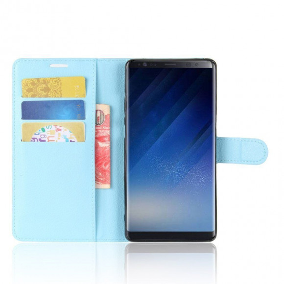 Чехол с визитницей для Samsung Galaxy Note 8 (голубой) Чехол с визитницей для Samsung Galaxy Note 8 (голубой)