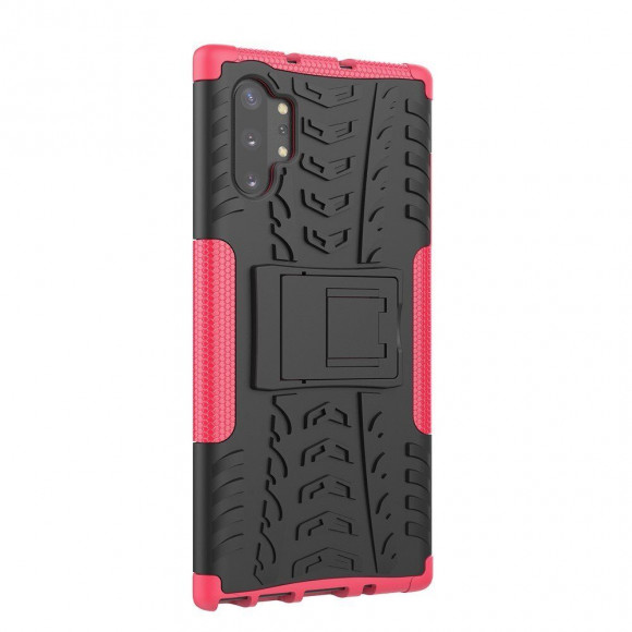 Чехол Hybrid Armor для Samsung Galaxy Note 10+ (Plus) (черный + розовый) Чехол Hybrid Armor для Samsung Galaxy Note 10+ (Plus) (черный + розовый)
