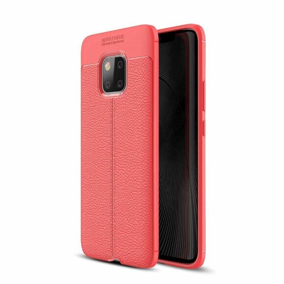 Чехол-накладка Litchi Grain для Huawei Mate 20 Pro (красный)