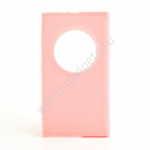 Мягкий пластиковый чехол для Nokia Lumia 1020 (розовый)