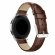 Кожаный ремешок Crocodile Texture для Samsung Gear Sport / Gear S2 Classic / Galaxy Watch 42мм / Watch Active / Watch 3 (41мм) / Watch4 (коричневый)