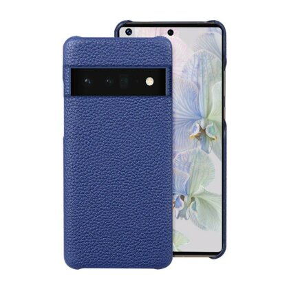 Кожаный чехол Cowhide для Google Pixel 6 Pro (синий)