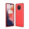 Чехол-накладка Carbon Fibre для OnePlus 7T (красный)