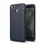 Чехол-накладка Litchi Grain для Xiaomi Redmi 4X (темно-синий)