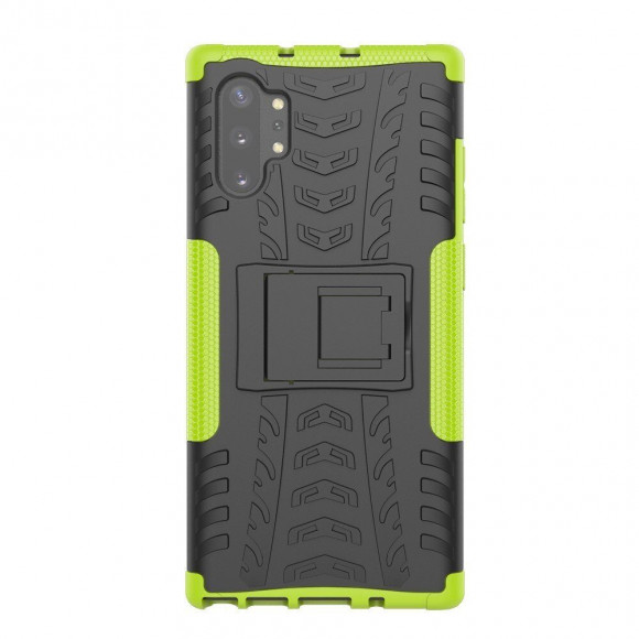 Чехол Hybrid Armor для Samsung Galaxy Note 10+ (Plus) (черный + зеленый) Чехол Hybrid Armor для Samsung Galaxy Note 10+ (Plus) (черный + зеленый)