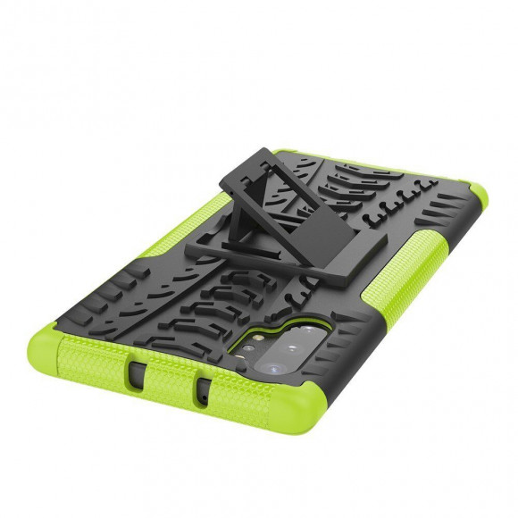 Чехол Hybrid Armor для Samsung Galaxy Note 10+ (Plus) (черный + зеленый) Чехол Hybrid Armor для Samsung Galaxy Note 10+ (Plus) (черный + зеленый)