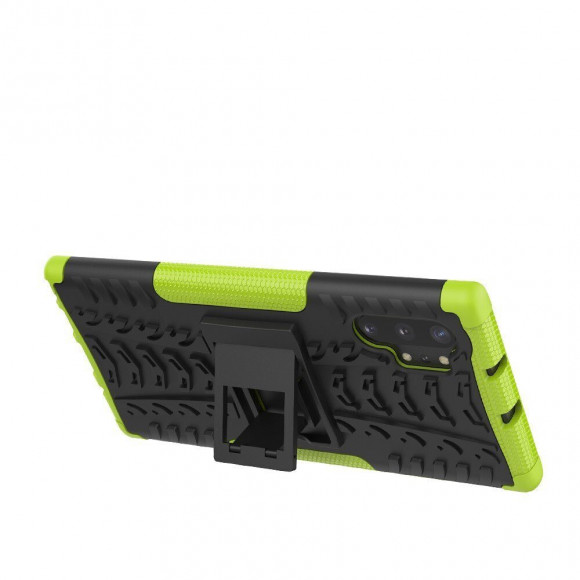 Чехол Hybrid Armor для Samsung Galaxy Note 10+ (Plus) (черный + зеленый) Чехол Hybrid Armor для Samsung Galaxy Note 10+ (Plus) (черный + зеленый)