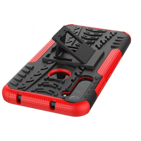 Чехол Hybrid Armor для Xiaomi Redmi Note 8T (черный + красный)