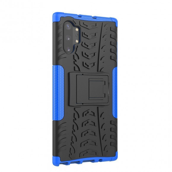 Чехол Hybrid Armor для Samsung Galaxy Note 10+ (Plus) (черный + голубой) Чехол Hybrid Armor для Samsung Galaxy Note 10+ (Plus) (черный + голубой)
