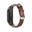 Кожаный ремешок Crocodile Texture для Xiaomi Mi Band 5 (коричневый)