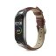 Кожаный ремешок Crocodile Texture для Xiaomi Mi Band 5 (коричневый)