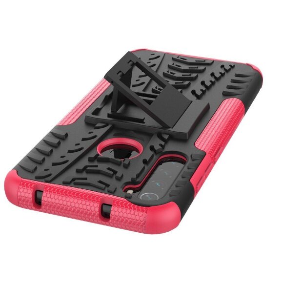 Чехол Hybrid Armor для Xiaomi Redmi Note 8T (черный + розовый)