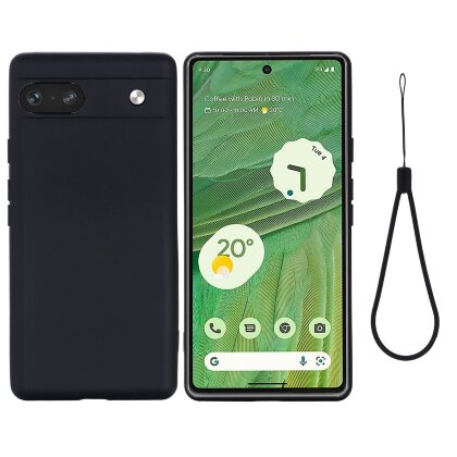 Силиконовый чехол Mobile Shell для Google Pixel 7a (черный)